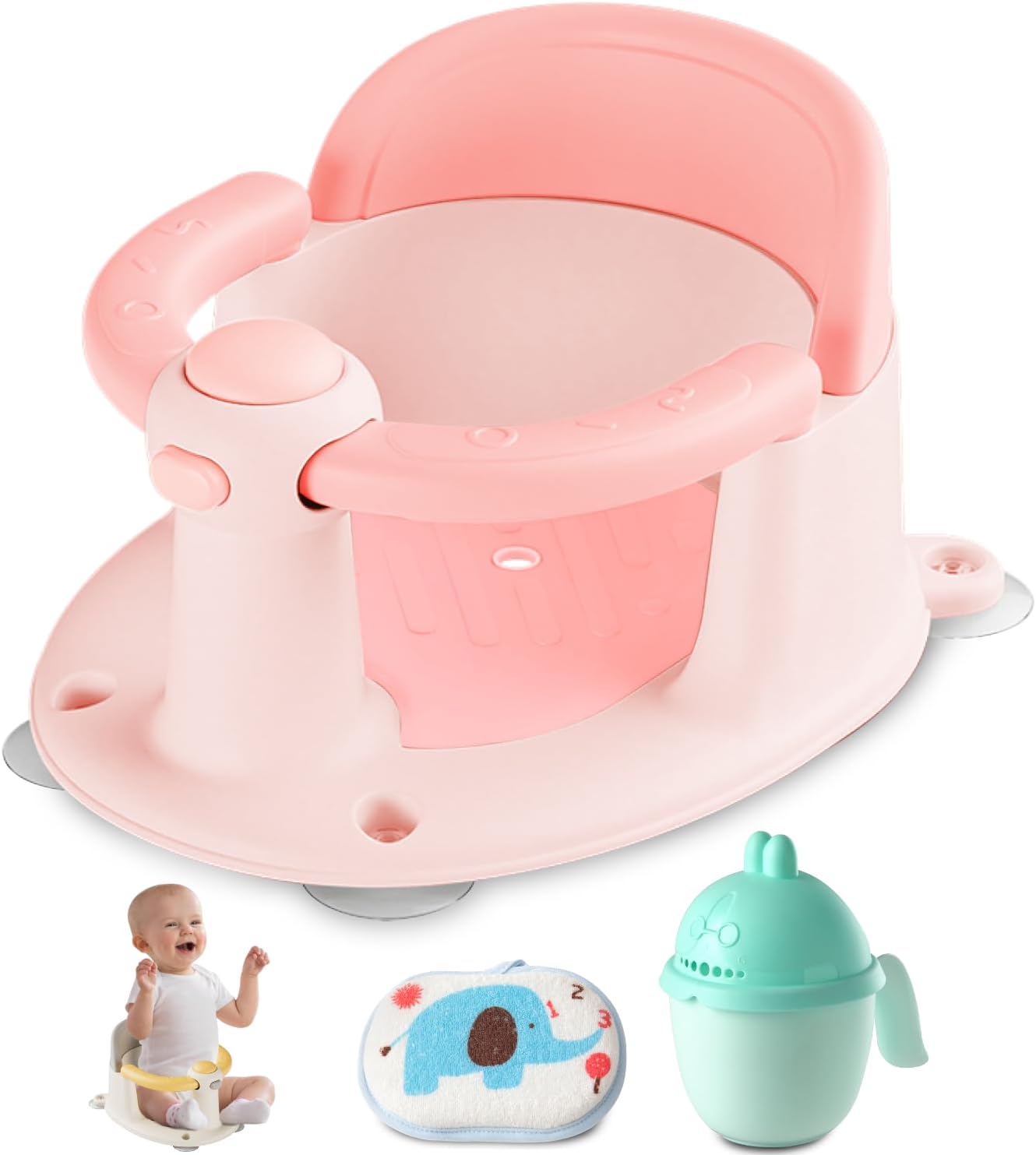 Amazon.com : Trankerloop Baby Bath Seat, Bath Seat for Baby 6 Month ...