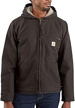 Carhartt Men's Relaxed Fit Washed Duck Sherpa-Lined Jacket