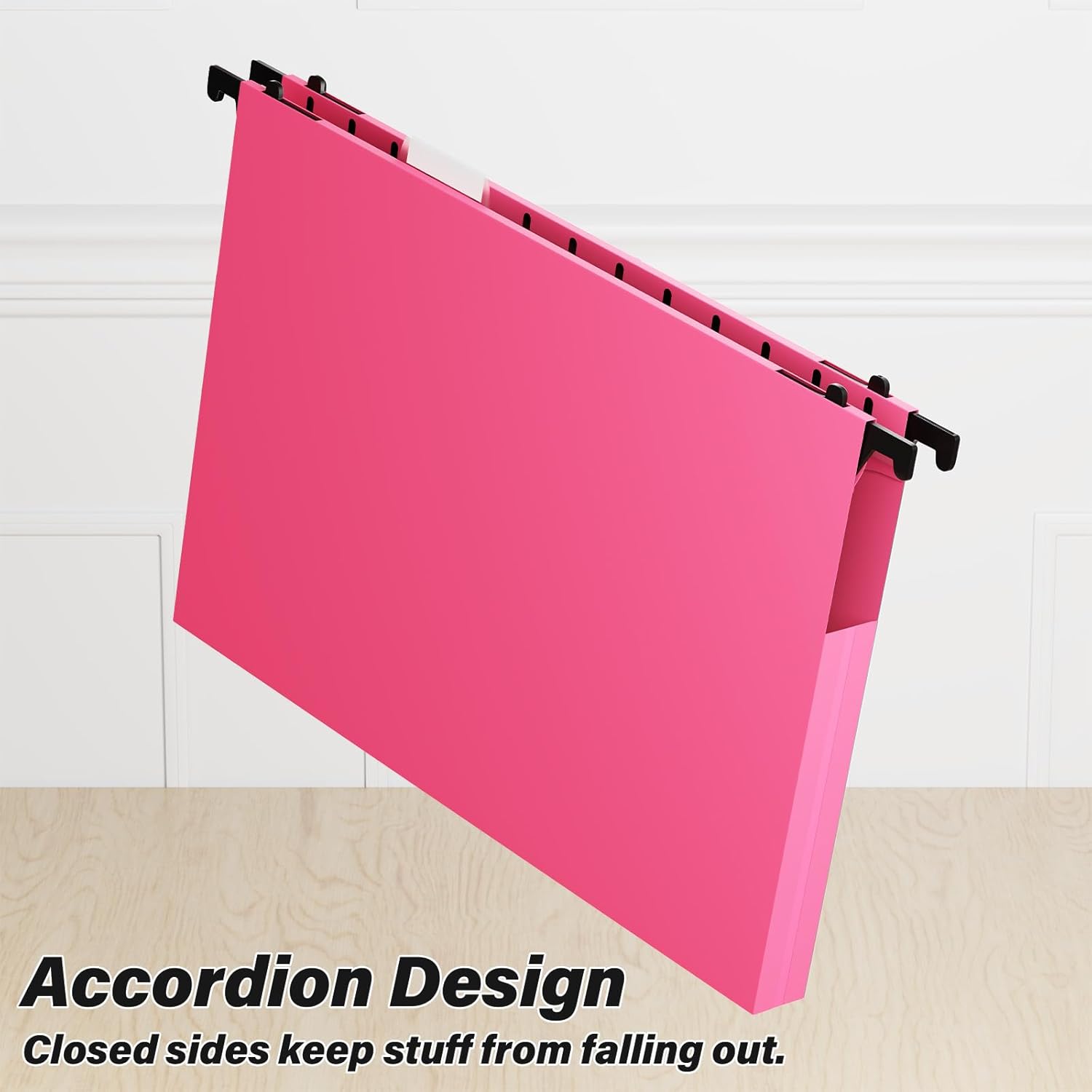 Ansook Letter Size Hanging File Folders Extra Capacity,Heavy Duty 1" Expandable File Folder Organizer,12 Pack Pastel Color File Cabniet Folders,Reinforced Plastic Hang Folders for File Frame Box