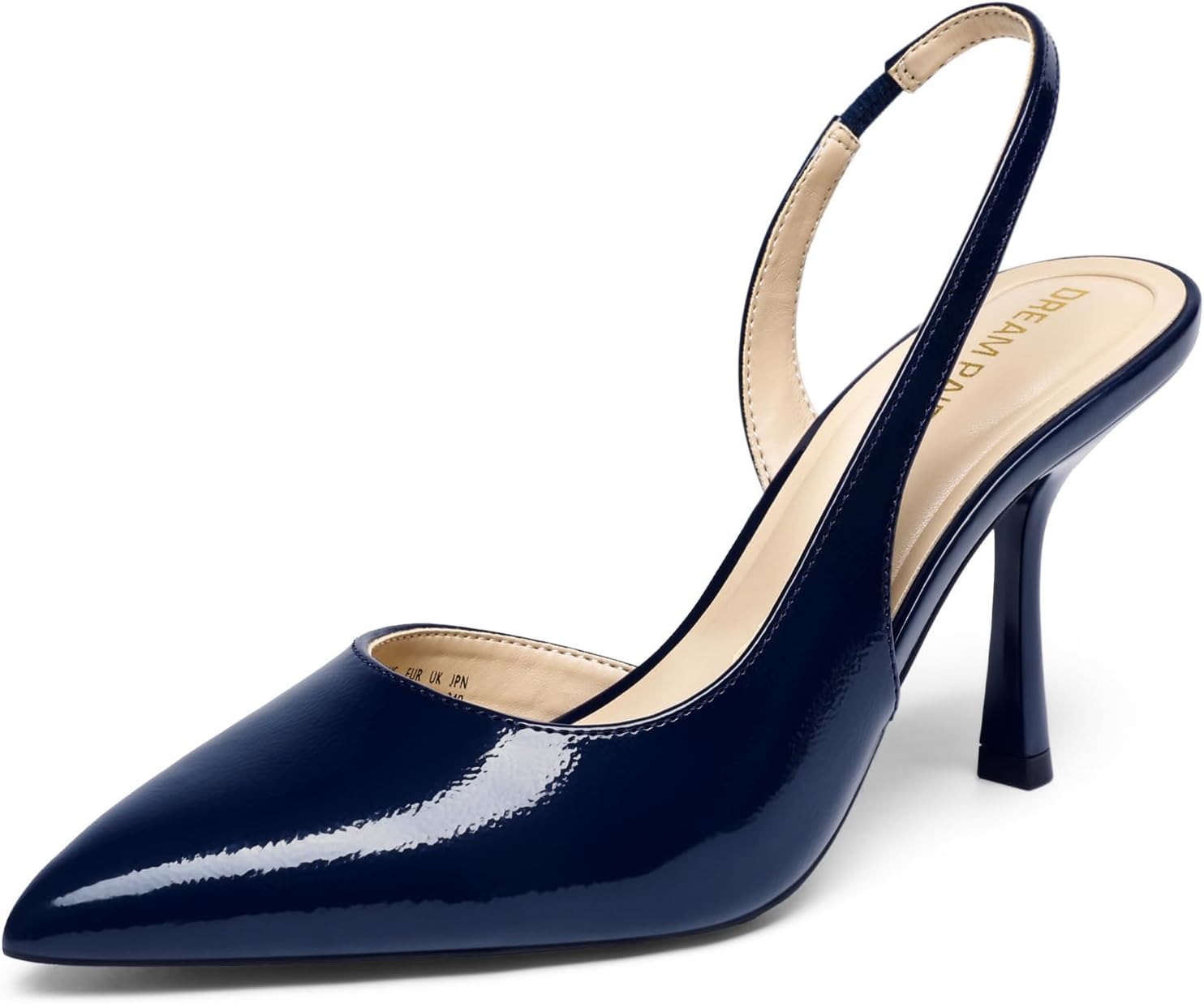 Women's Slingback Closed Pointed Toe Kitten Heels High Stiletto D'Orsay Dress Shoes Wedding Work Comfortable Pumps