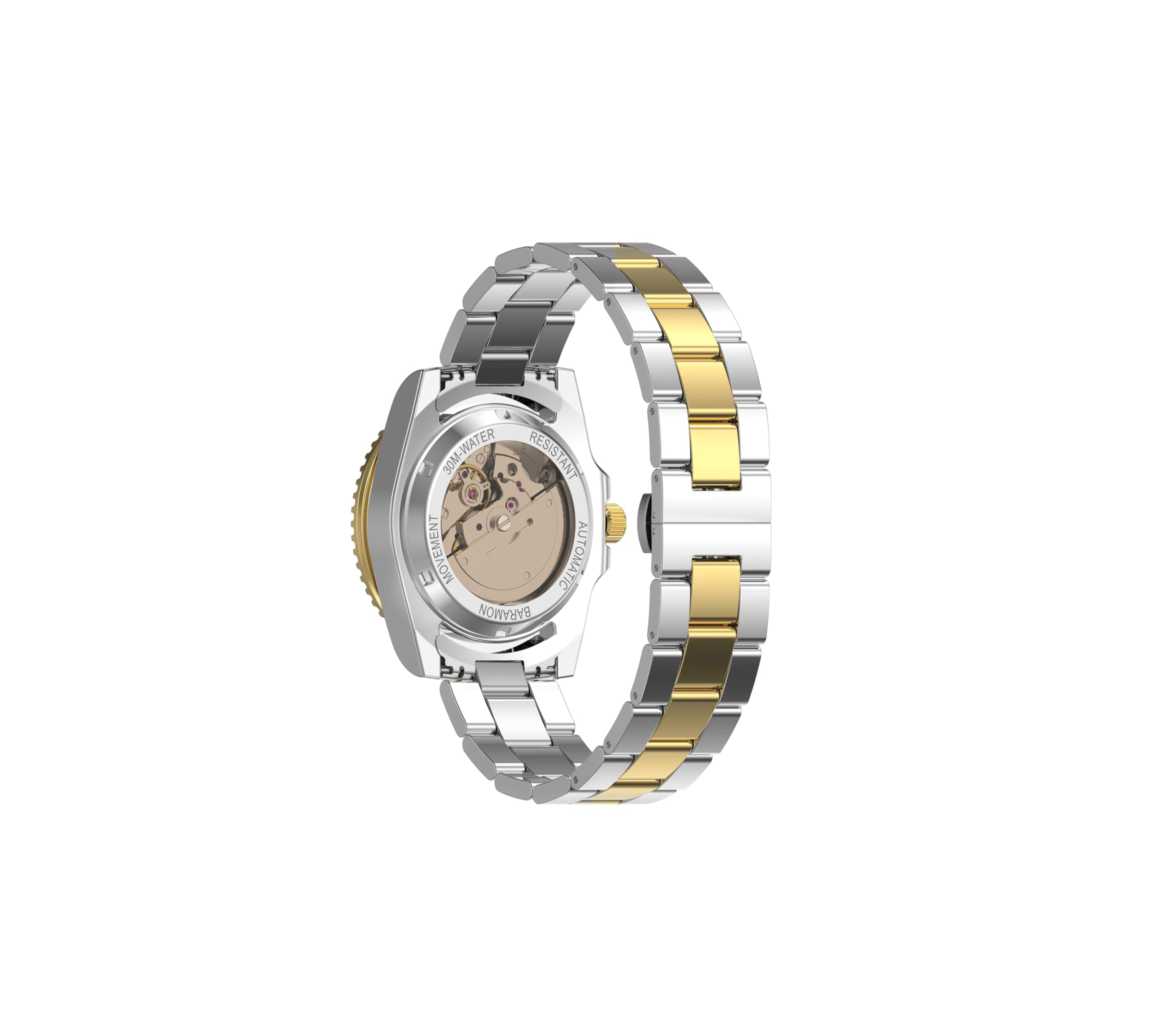 BARAMON Herren-Automatikuhren, Taucher-Kollektion, Saphirglas, Skelett, mechanisch, Edelstahl, wasserdicht, 41 mm drehbare Lünette, Armbanduhr für Herren