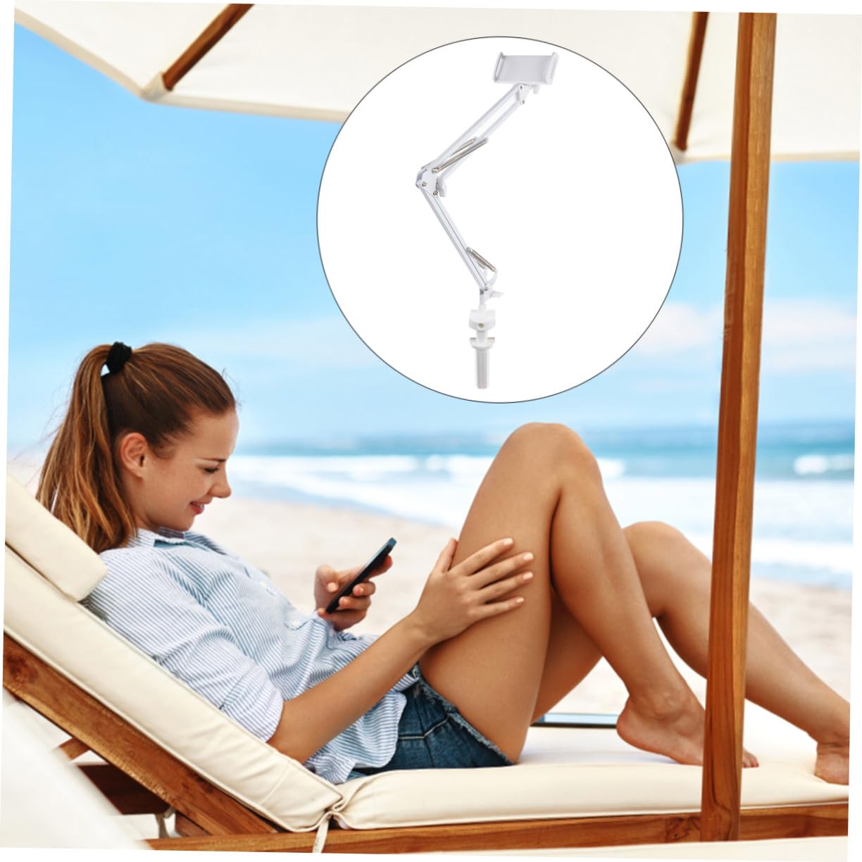 Supporto Per Telefono Braccio Articolato e Morsetto Clip e Girevole Supporto Per Tablet e Telefono Da Scrivania