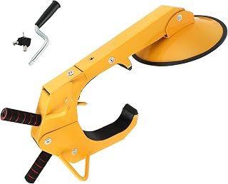 Acymner Wheel Lock Clamp | Pack of 1 Heavy Duty Anti Theft Trailer Wheel Lock Adjustable Tire Boot Lock Tire Claw for Parking Car Truck RV SUV (1)