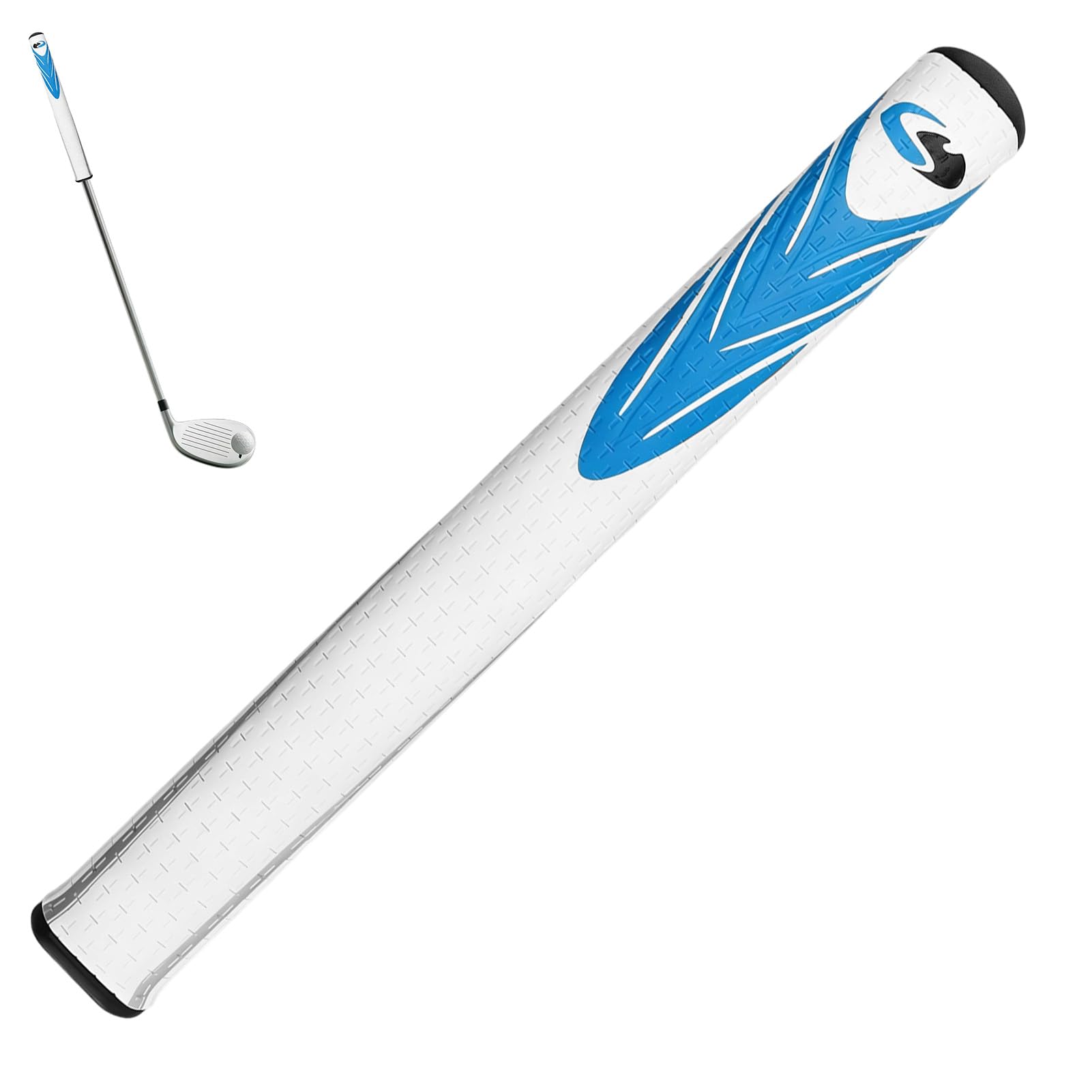 Golf Putter Grip Mid Slim 2.0 - Premium Non-Slip Textured Rubber Golf Grips for Precision Putting, All-Weather Control & Vibration Dampening, Easy Installation Replacement Club Grips