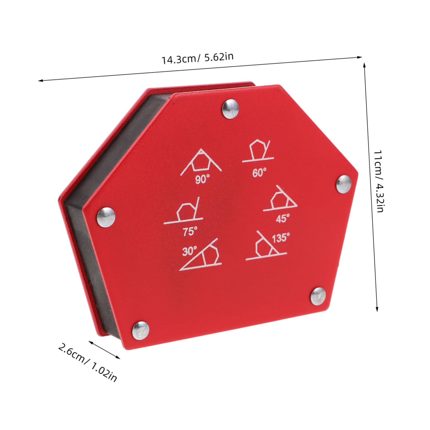 Mikikit 33kg Accesorio De Soldadura Magnético De Soporte Abrazaderas Cuadradas Para Fijación Angular y Grados Herramienta De Sujeción Para Mesa De Soldadura