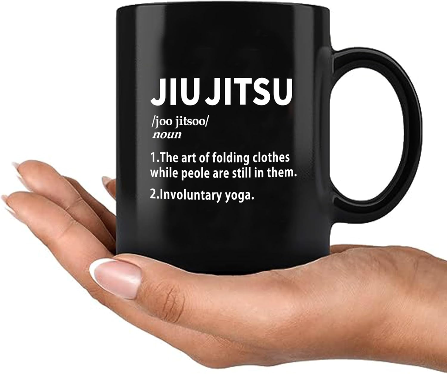Panvola Jiu Jitsu Definition Mug Funny Jiu Jitsu Gifts Jiujitsu Coach Player Funny Sarcastic Novelty Drinkware Ceramic Mug (Black, 11 oz) - Image 8