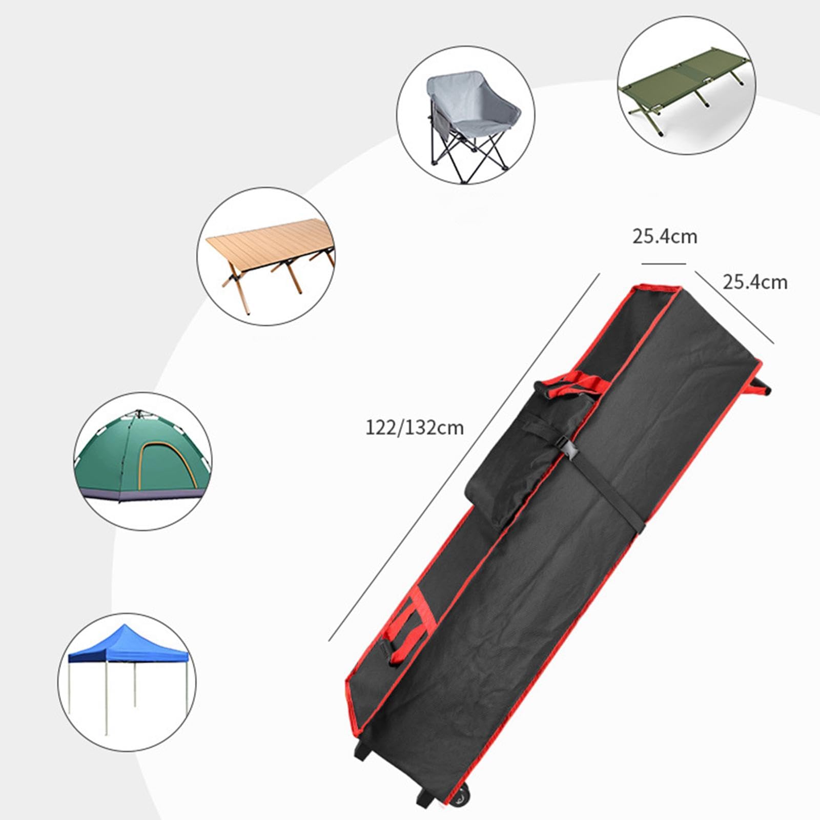 Milageto de Transport à roulettes pour Tente-abri imperméable Polyvalent Facile à Transporter