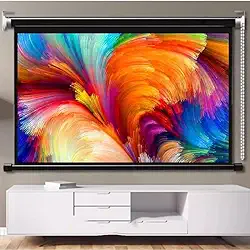 Tela De Projetor Retrátil, Tela De Projetor De Montagem Em Parede/teto, Tela De Projeção Anti-rugas Portátil 4k De 60 Polegadas 16:9/4:3, Para Escritório De Teatro No Quint, 60 inch 16:9