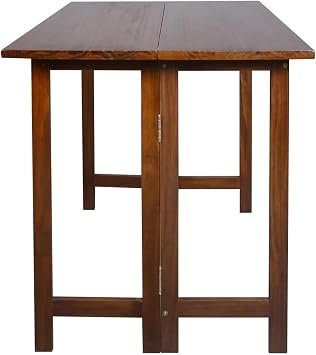 Solid Wood Flip Top Folding Console Table Convertible to Dining Table Space Saving Multifunction Expandable Table Modern Small Space Furniture Entryway Kitchen Living Room Functional Design