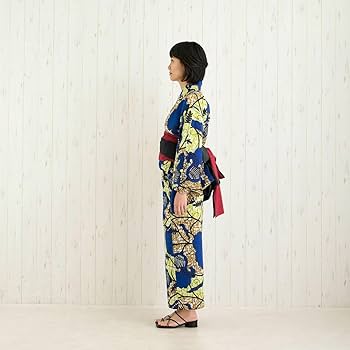 早い者勝ち！浴衣 アフリカンプリント 帯セット 人気デザイン