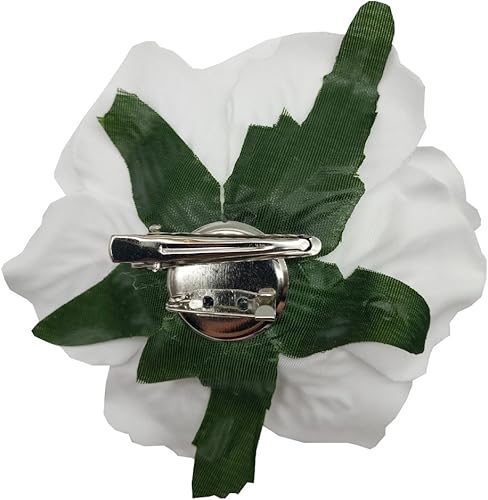 Miniatura 4 de La Homein Sanrich 4 unidspaquete de flores de pelo rosa de tela clips mexicanos pelo flores horquilla broche tocados