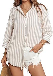 IndoPrimo Striped Western Shirt for Women | Oversized Stylish Shirt Tops for Women