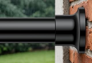 BSLXLSX Tension Curtain Rod 28-84 Inch(2.3-7ft),No Drill,1" Diameter,Black