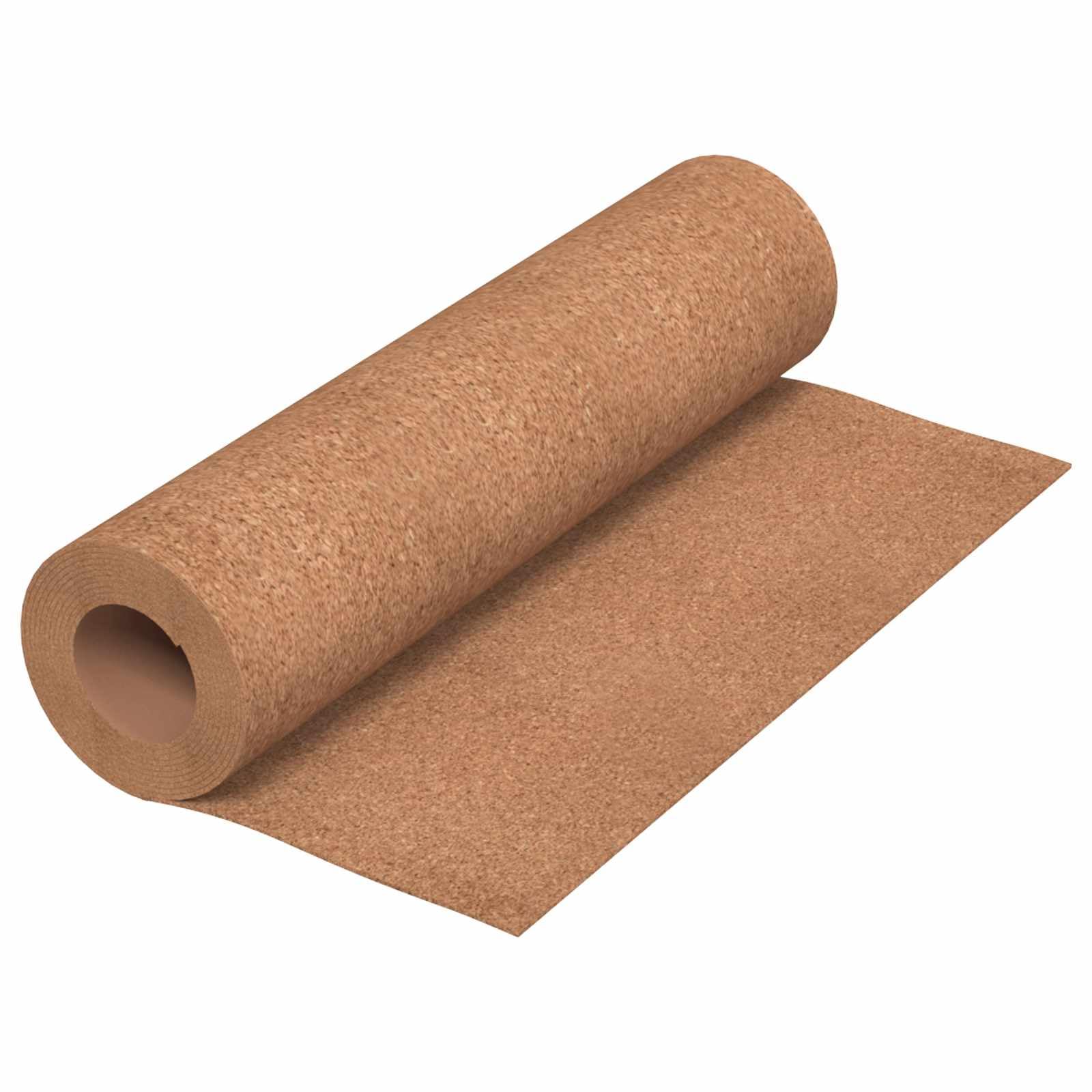 Rotolo di sughero, 100 x 500 x 0,5 cm, marrone, bacheca in sughero per decorazione da parete, isolamento acustico e isolamento termico, base in sughero fai da te per progetti fai da te