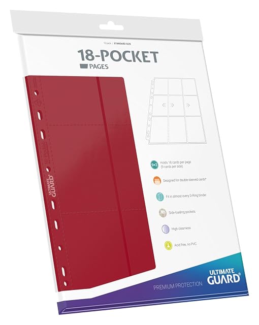Foto 2 de 7 de Ultimate Guard 18-Pocket Pages Side-Loading Rojo (10)