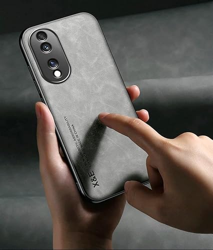 Miniatura 2 de Kepuch Silklike - Funda para Honor 70 - Cubierta de parachoques con placa de metal incorporada para Honor 70 - Gris