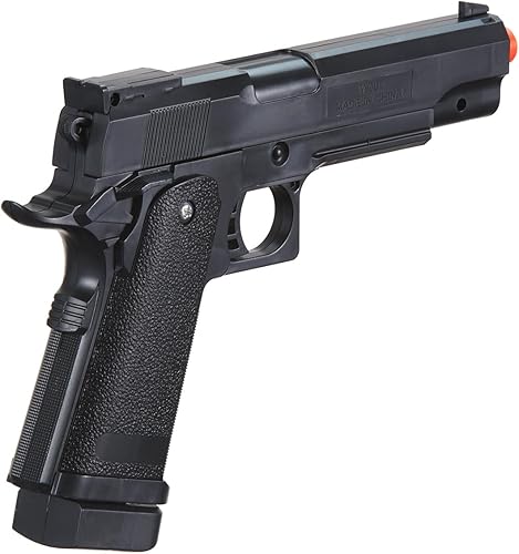 Miniatura 4 de Pistola de Airsoft de Resorte de Plástico Duradero Personalizada M1911 de 250 FPS (Color Negro)