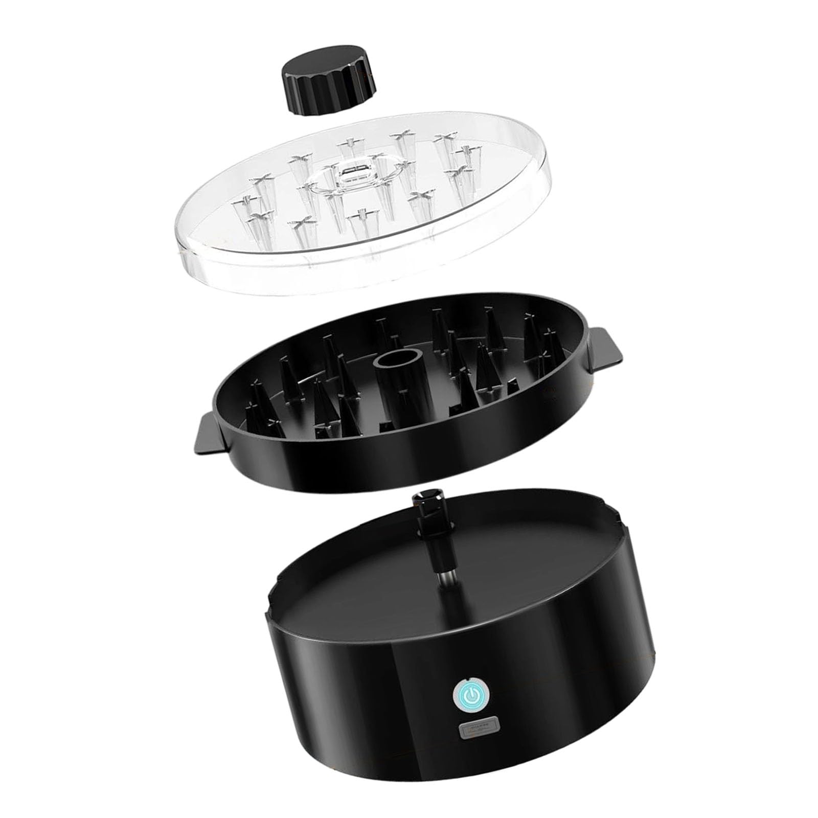 Kaeltsyn Large Chicken Breast Shredders Tool with Lid Electric for Meat Beef Pork Breast Enduring Electric with Brush & Fork