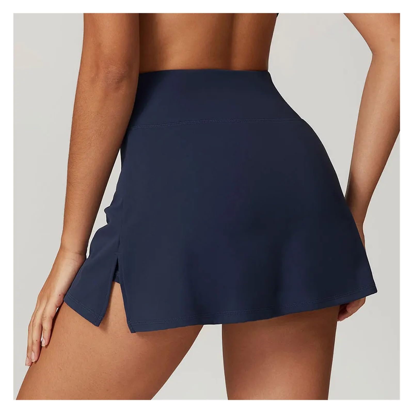 Yoga Pantaloncini Gonne da tennis estive da donna, pantaloncini da golf, pantaloni sportivi da fitness, pantaloncini da yoga a vita alta, pantaloncini da corsa, abbigliamento da palestra(Black,S)
