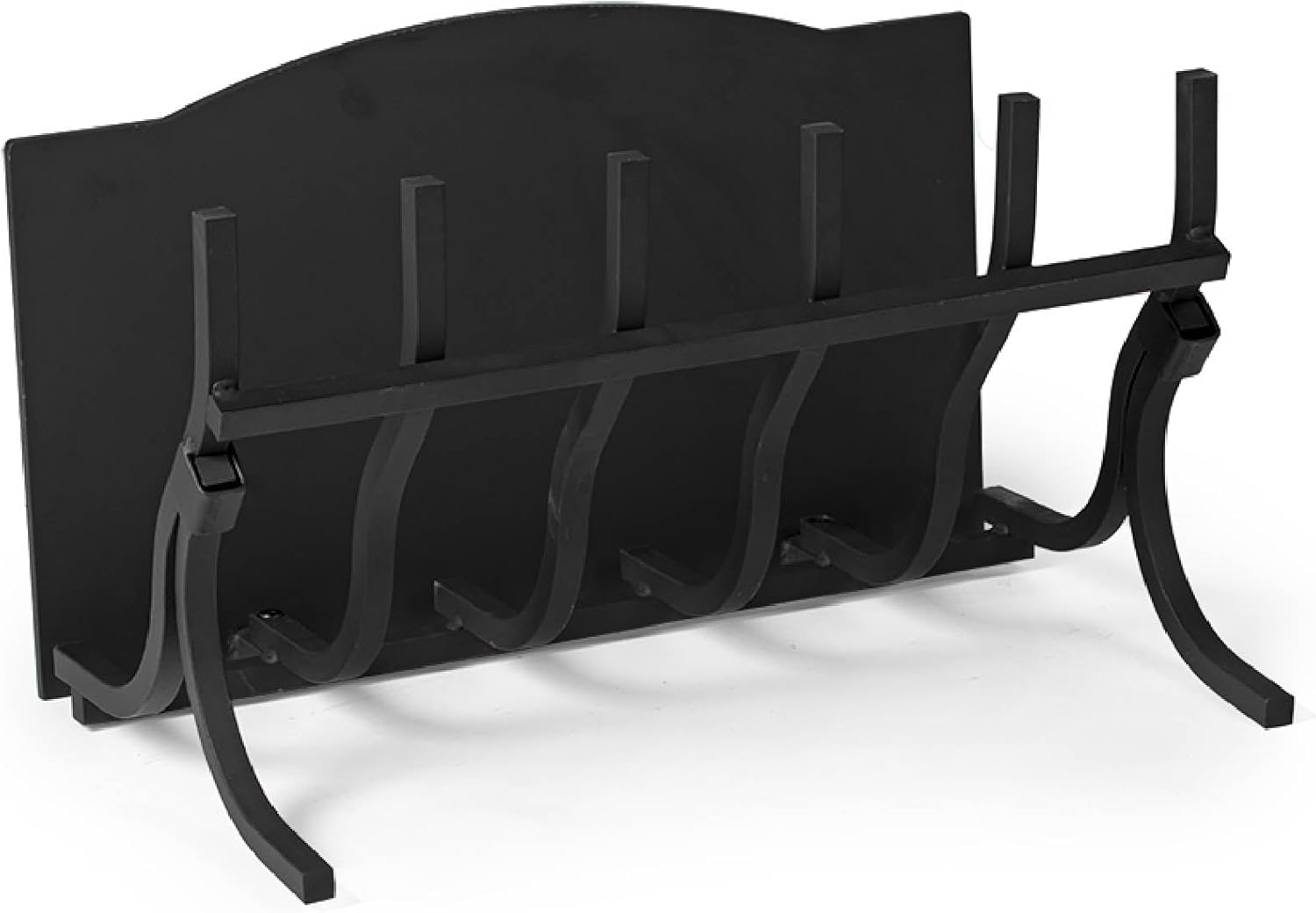 Ash & Ember 26" Wide High-Efficiency Smoke-Free Fireplace Log Grate with Reflective Fire Back, 15.5" Tall Vertical Grate, High-Temperature Paint
