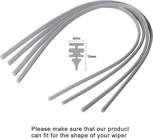 Miniatura 2 de Paquete de 4 repuestos de limpiaparabrisas para limpiaparabrisas, tiras universales de silicona sin marco, para la mayoría de automóviles,