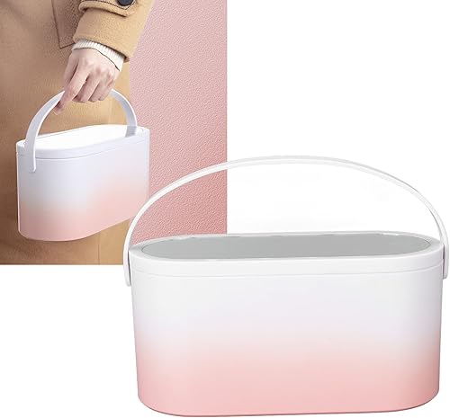 Miniatura 8 de Caja organizadora de maquillaje de viaje con espejo, bolsa de maquillaje plplaaoo con espejo iluminado, caja de cosméticos portátil, estuche de