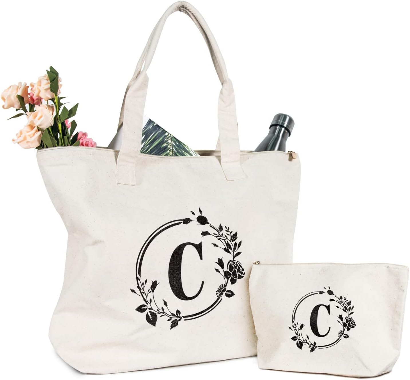 Cricut Monogram Bags Cheap Personalized Initial Canvas Tote Bag