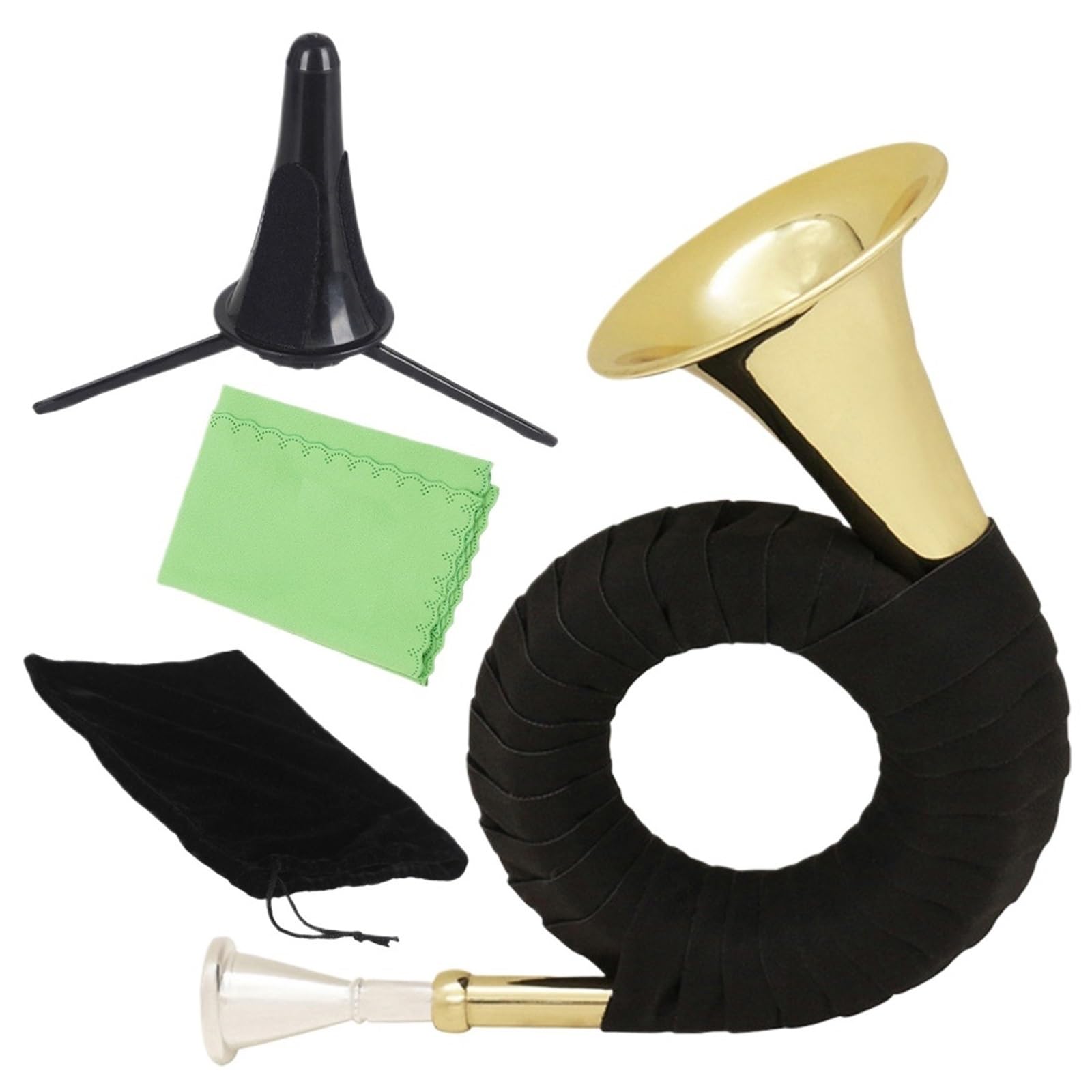 Corno Francese Strumento A Fiato In Ottone Sib Corno Francese Dorato Con Supporto(B)