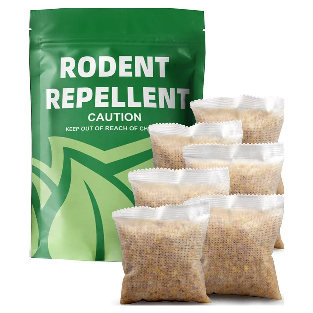 ADMUIPL Mouse Repellent, Rat Repellents, Peppermint Rodent Repellent for Home, Mice Repellant Indoor, Rodent Control for Kitchen, Mice Deterrent Outdoor, Better Than Ultrasonic-6P