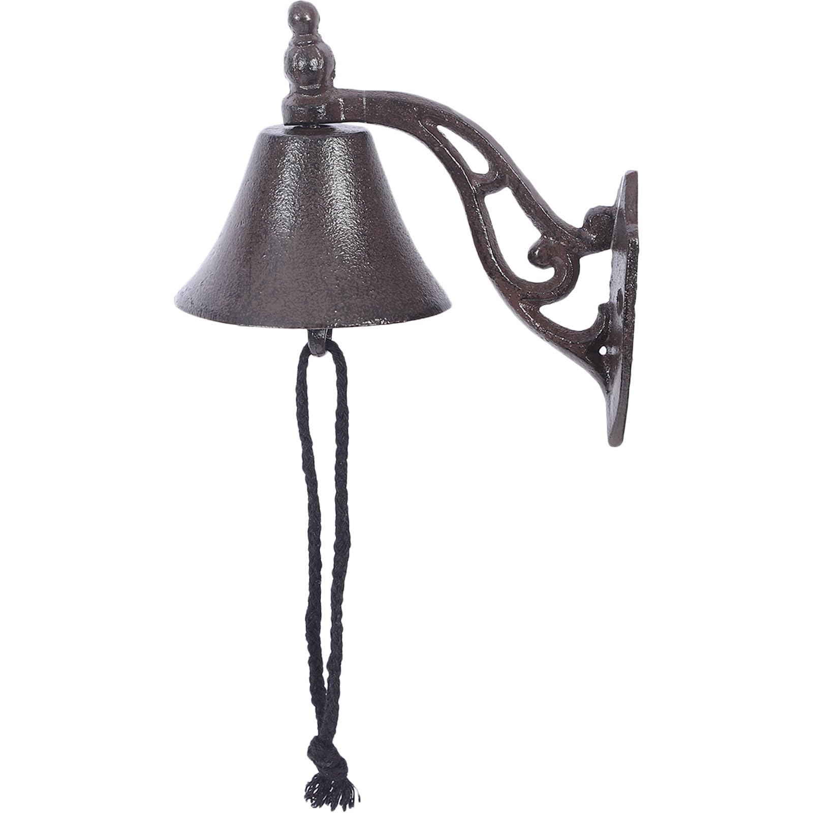 Sonnette en coton et fer forgé noir vintage pour porte d'entrée rustique