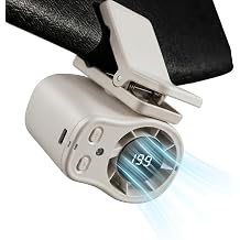 Clip On Fan with Led Display,Portable Ac for Car,16C Cooling System, 360 Rotation &199 Speeds Adjustable Mini Car Fan Personal Portable Car Clip-On Air Conditioner Fan for Office Cars Outdoor