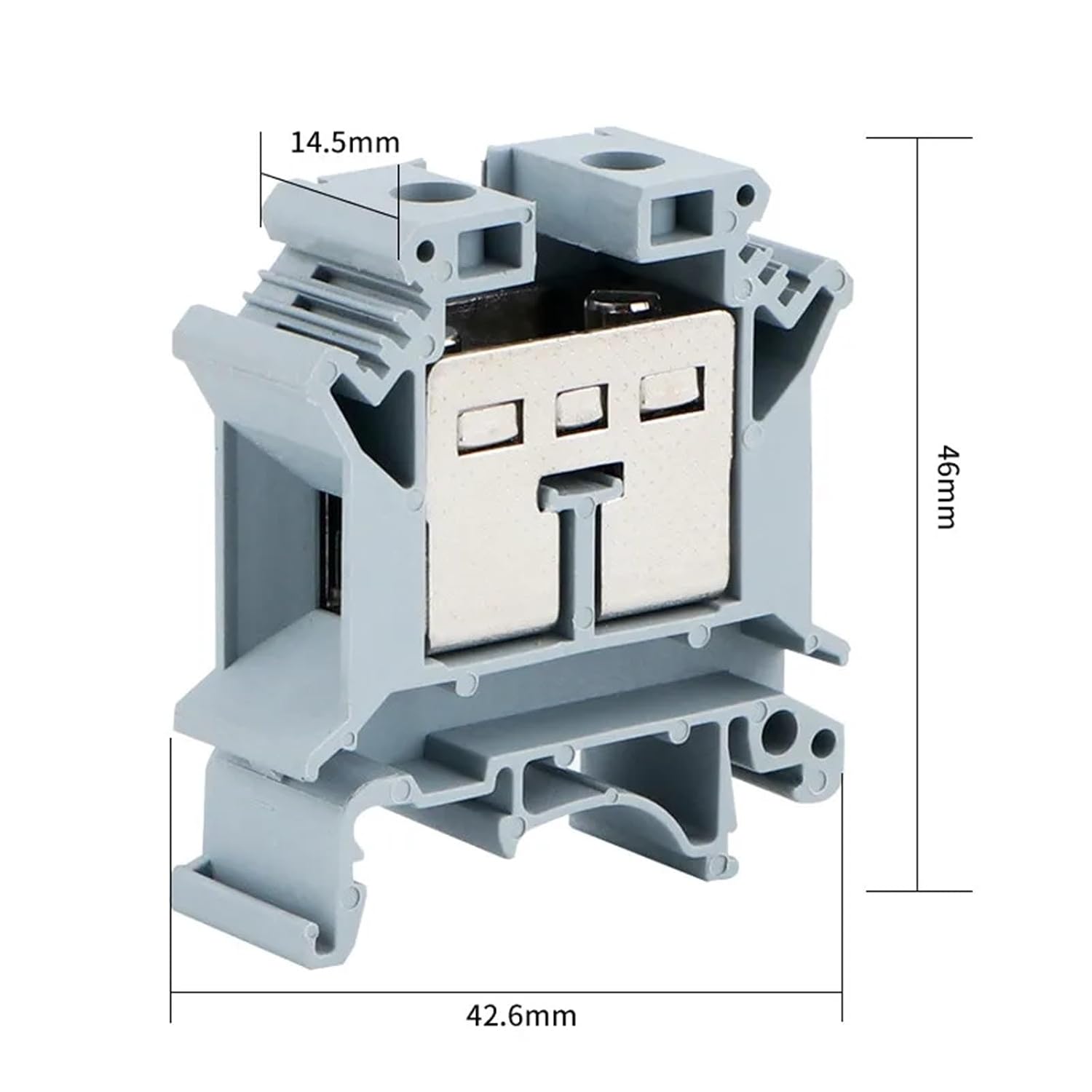 10pcs Type UK-25 Din Mount Universal Wiring Conductor Connector 20-6 AWG Thin Modular Screw Terminal Blocks UK25N