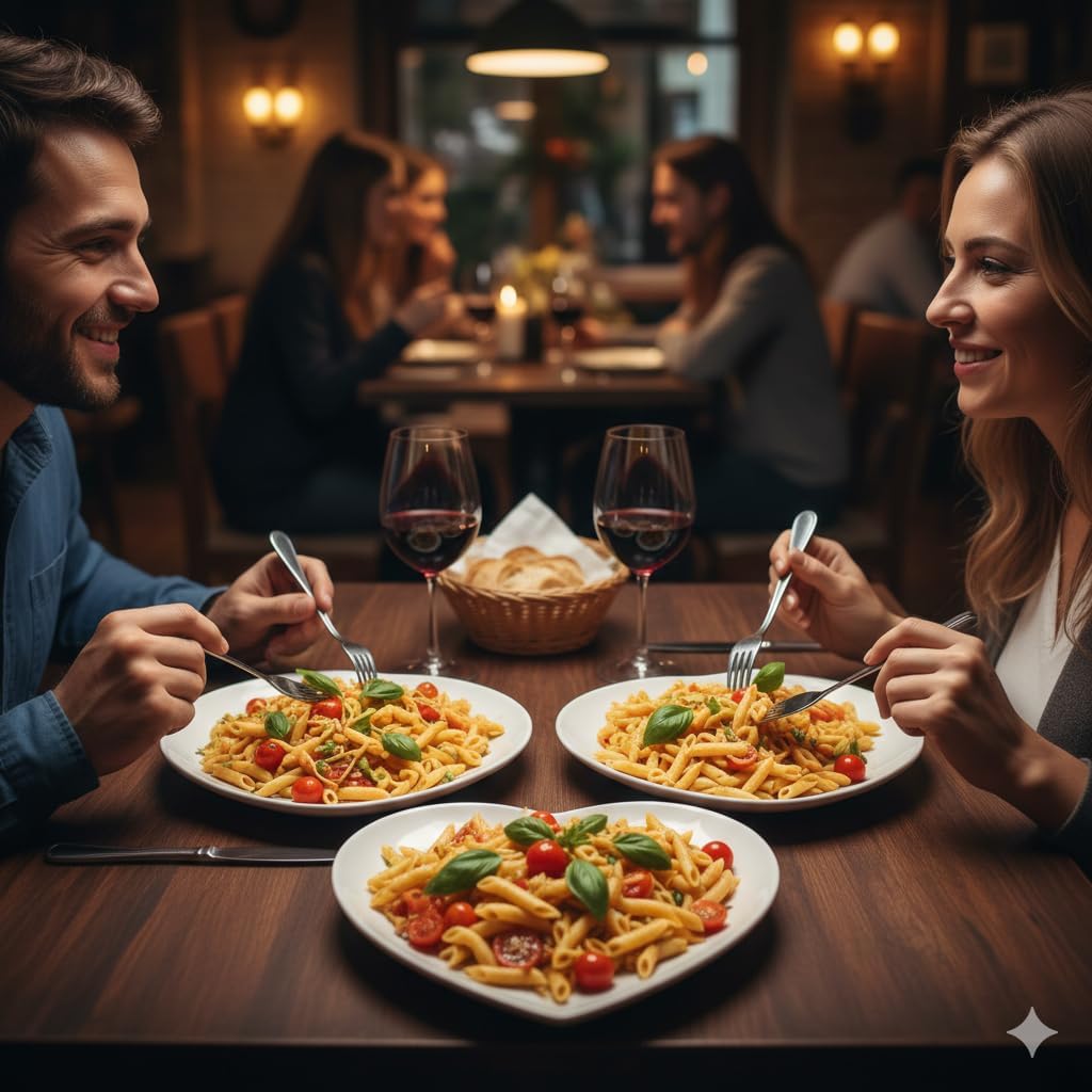 DELLING Heart Shaped Plates Set of 6, 7.3 Inch Ceramic Dessert Salad Plates - White Dinner Plates for Appetizer Steak Snack, Microwave Oven Safe, Gift for Valentines Thanksgiving Christmas