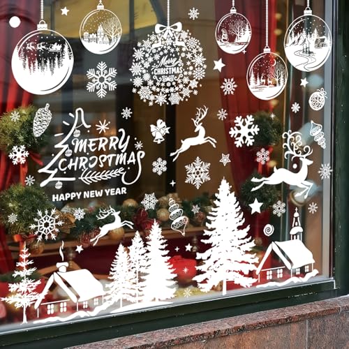 Weihnachtsdeko Fenster Fensterbilder Weihnachten Selbstklebend Groß,...