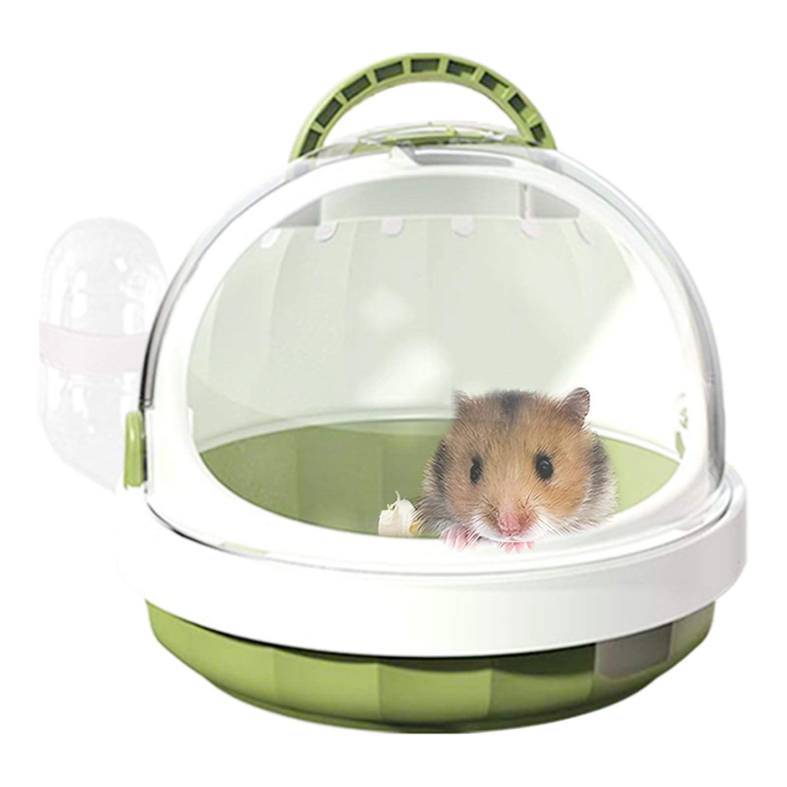 Cage de Transport Portable pour Hamster, Transporteur pour Petits Animaux, avec Aérations et Bouteille D’Eau Amovible, Adapté pour Cochon D’Inde Hérisson Hamster et Écureuil