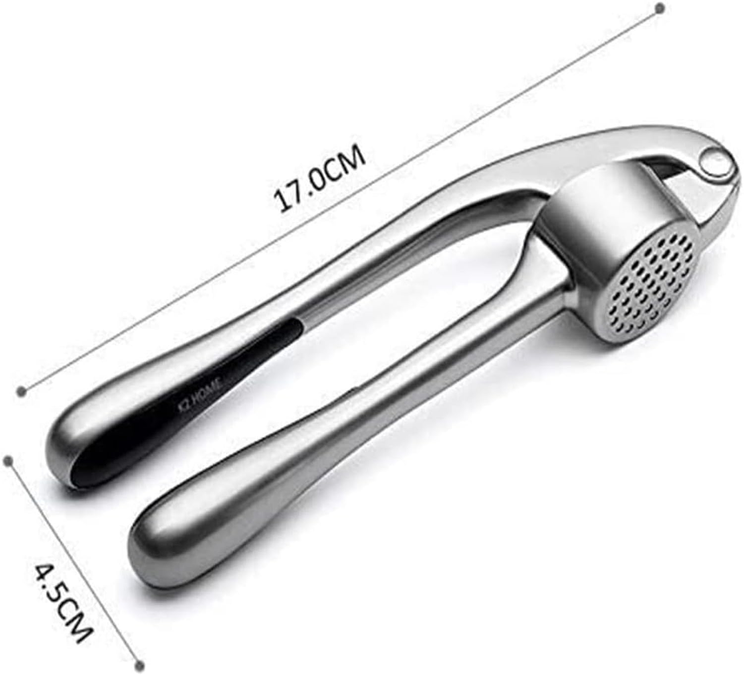 Prensa de ajos de Acero Inoxidable, Picador de Jengibre y pelador, exprimidor sin desorden ni Clavos voladores, Plata, 17 * 4,5 cm