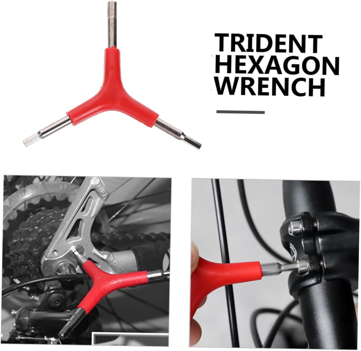 Bike Spoke Wrench and Chain Splitter 5pcs Cycling Repair Tool Kit with Steel Spanners for Bike Rim Correction and Tire Lever Maintenance