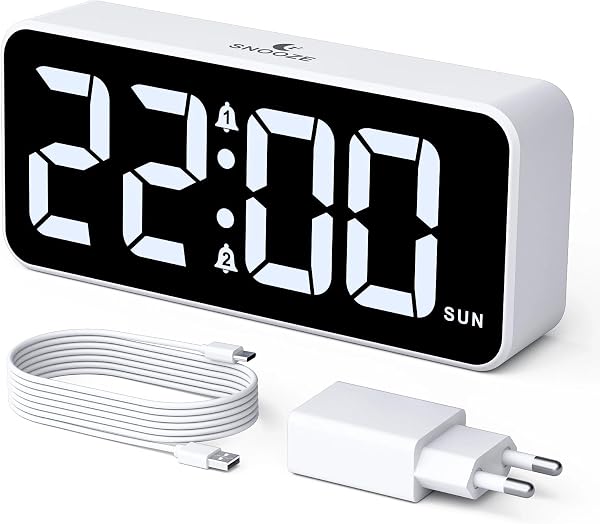 CHEREEKI Réveil Numérique avec Grand Écran LED