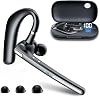 Bluetooth Headset V5.3, Wireless Earpiece with 500mAh Charging Case Hand-Free Headphones Noise Canceling Mic for OfficeBusiness