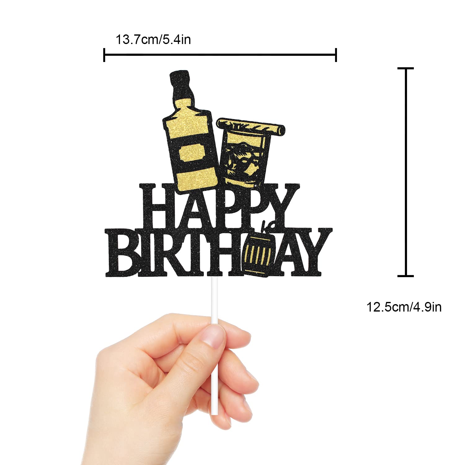 48 Stück Whiskey Cupcake Topper ‚Aged To Perfection‘ – Party-Deko Für Whiskey-Partys & Geburtstage