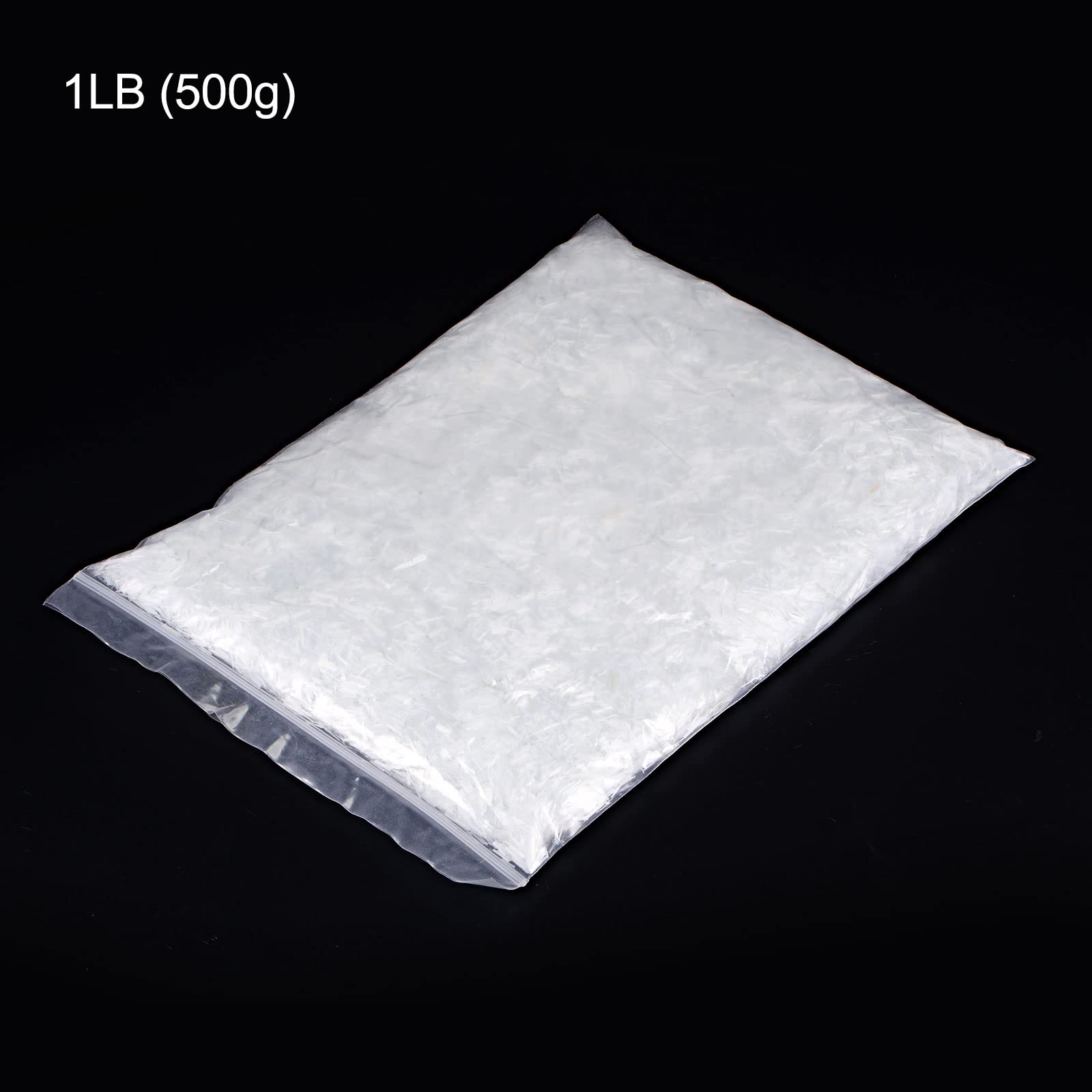 sourcing map Picados Vidrio Fibra Hilos 6mm Longitud Anti-agrietamiento Vidrio Fibras para Cemento Mezcla para Edificio Paredes Jardín Piso 1LB