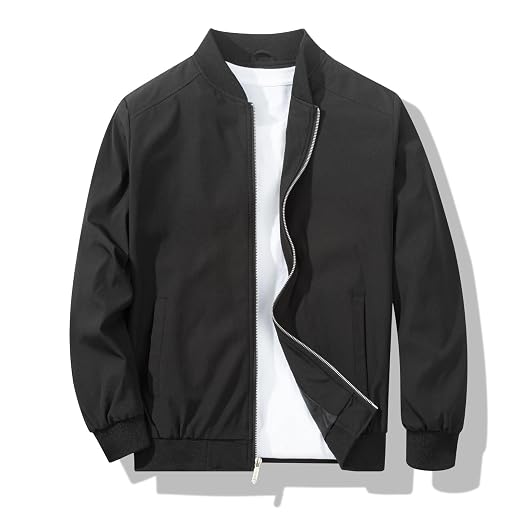 Jaqueta aviador masculina XiaoYouYu moderna, leve, corta-vento, jaquetas casuais masculinas para primavera e outono