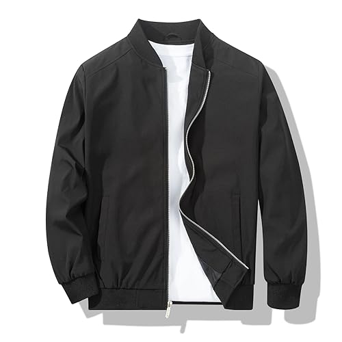 XiaoYouYu Men's Bomber Jacket Fashion Stylish Lightweight Windbreaker Spring Fall Casual Jackets for Men