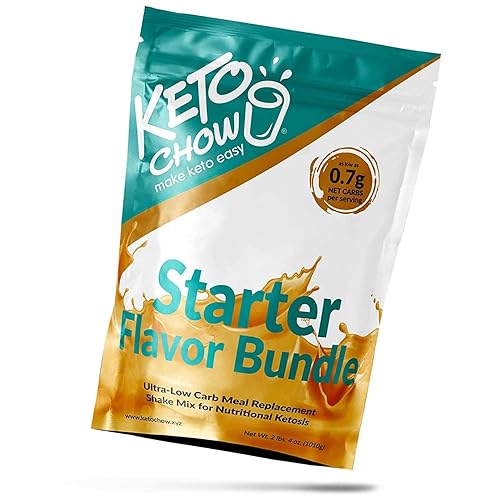Miniatura 2 de Keto Chow Paquete de iniciación variado  Batido de reemplazo de comida keto en polvo  Nutricionalmente completo  Batidos bajos en carbohidratos