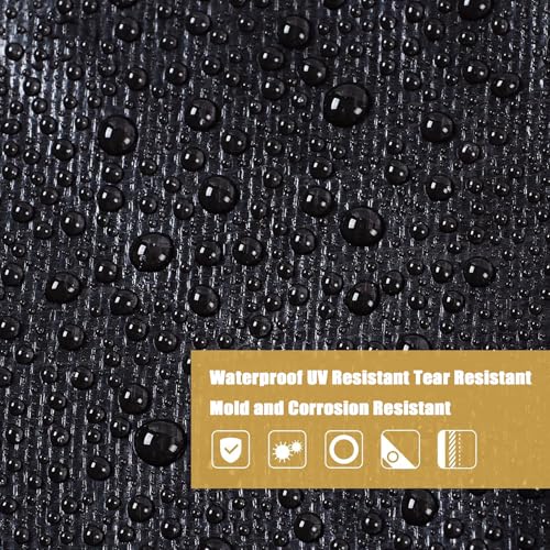 Lona impermeable 130x240 cm negra exterior con ojal para coche 6