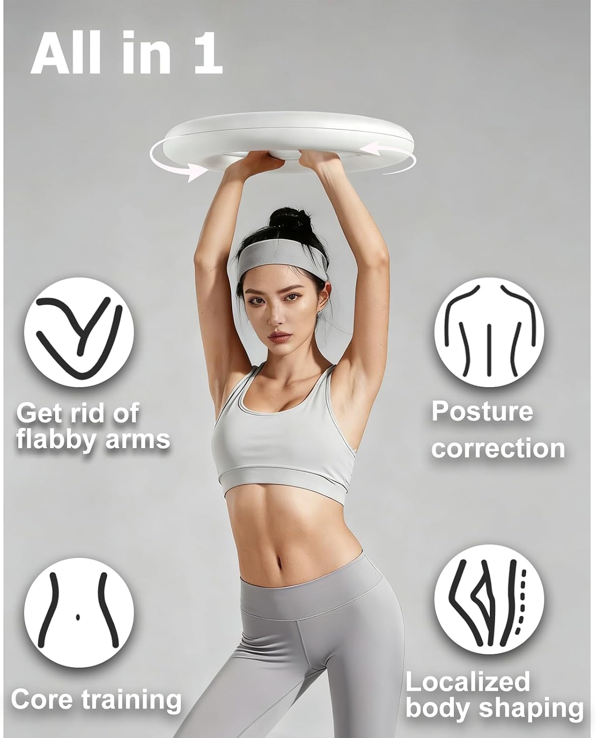 Arm Workout Equipment for Women,Eliminates Flabby Arms,Infinity Hoop for Arms,360° Hand Crank Forearm Trainer, Arm Lifting Device for Home Gym,Shoulder Reliever Ball Swing