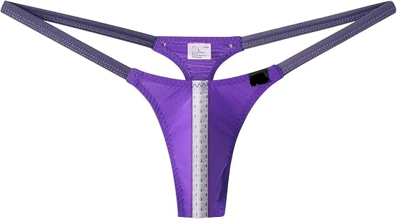 Faringoto Men's Breathable Mesh G-String Thongs - Ultra Low Rise Elastic Sexy Underwear