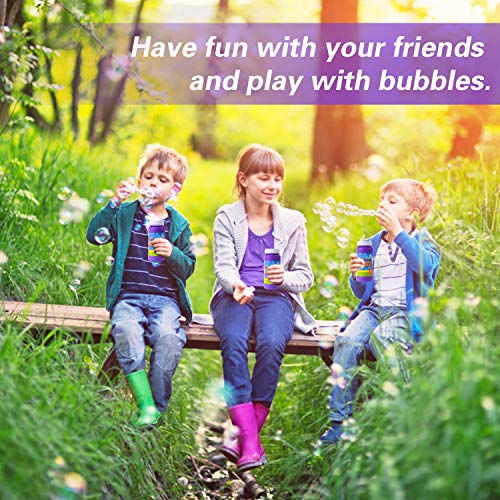 HOMOFY 6 Refill Bubble Solution 24OZ Non-Toxic Bubble Solution Liquid for Bubble Machine,Bubble Blowing Gun,Toy Wands Bubble Liquid Make Bubbles for Kids&Toddlers Parties,Weddings,Outdoor