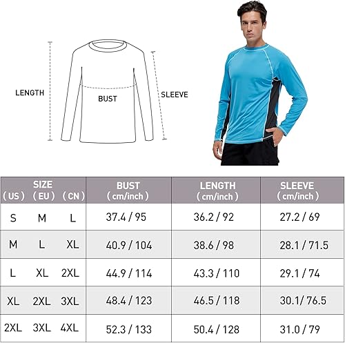 Miniatura 6 de Arcweg Rash Guard - Camiseta de natación de manga larga para hombre, camiseta de buceo