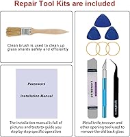 Vista 6 de Reemplazo de cristal trasero OEM para iPhone 14 Pro de 6.1 pulgadas con kit de herramientas de reparación y manual (morado oscuro)